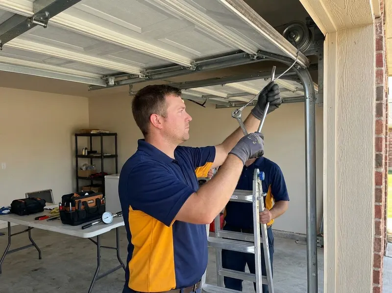 Garage Door Cable Off Drum Repair in Mustang, OK