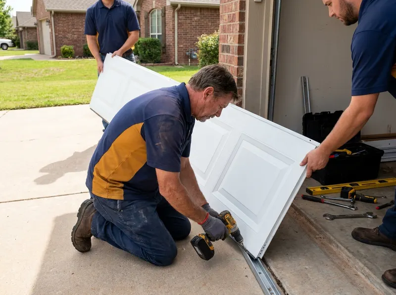 Garage Door Panel Replacement in Mustang, OK
