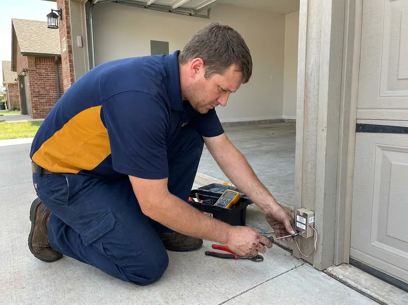 Garage Door Safety Sensor Repair in Mustang, OK