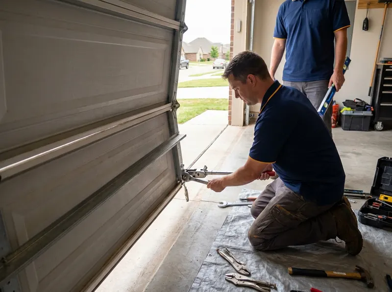 Off-Track Garage Door Repair in Mustang, OK
